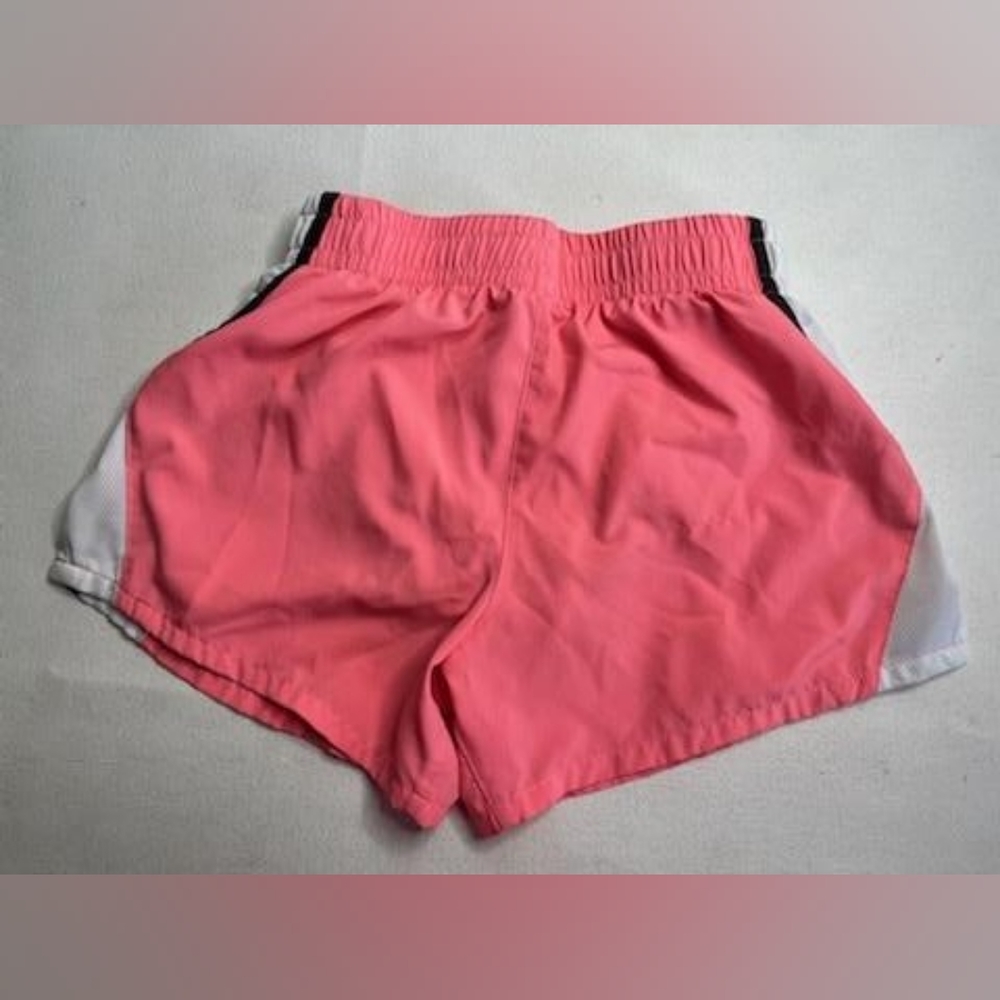 Nike dry fit Girls Athletic Running shorts size medium pink white S-1 - Picture 4 of 4